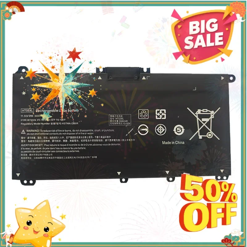 SWZY HT03XL 11.55V 3 Cells New Laptop Battery for HP Pavilion 14-CE0034TX 14-CE0025TU 15-CS0037T 250 255 G7 HSTNN-LB8L/LB8M/DB8R