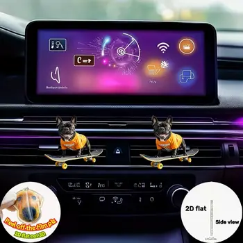 2D Francouzský buldoček Auto Výstup Dekorace Klip Interiér Vozidla Akrylový Auto Osvěžovač Vzduchu Díly Do Interiéru Automobilu Kawaii 10 nejlepší prodej vodní bullet - №8