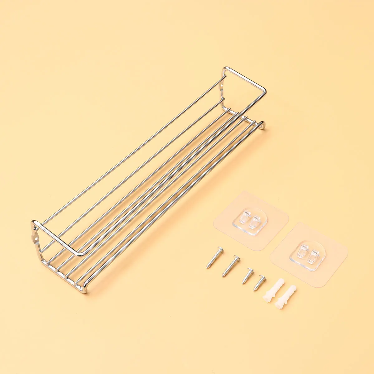 

2Pcs High-Quality Kitchen Organizer -mounted Spice Holder Stainless Steel Storage Solution
