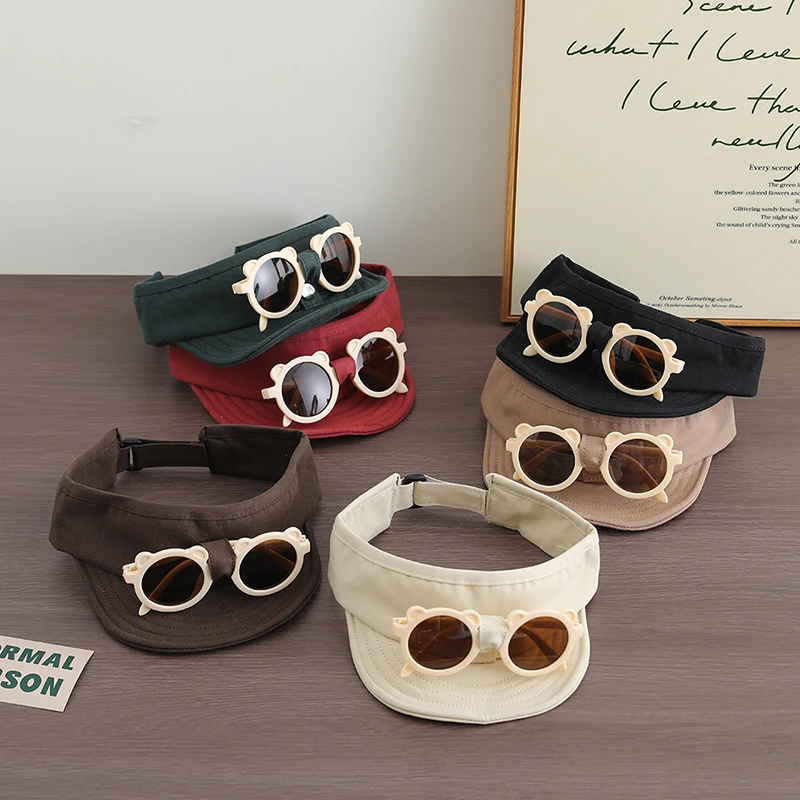 

Sunglasses Detachable Baby Empty Top Duckbill Hat Fashion Children Sun Glasses Visor 1-4Y Kids Outdoor Sunscreen Duck Tongue Cap