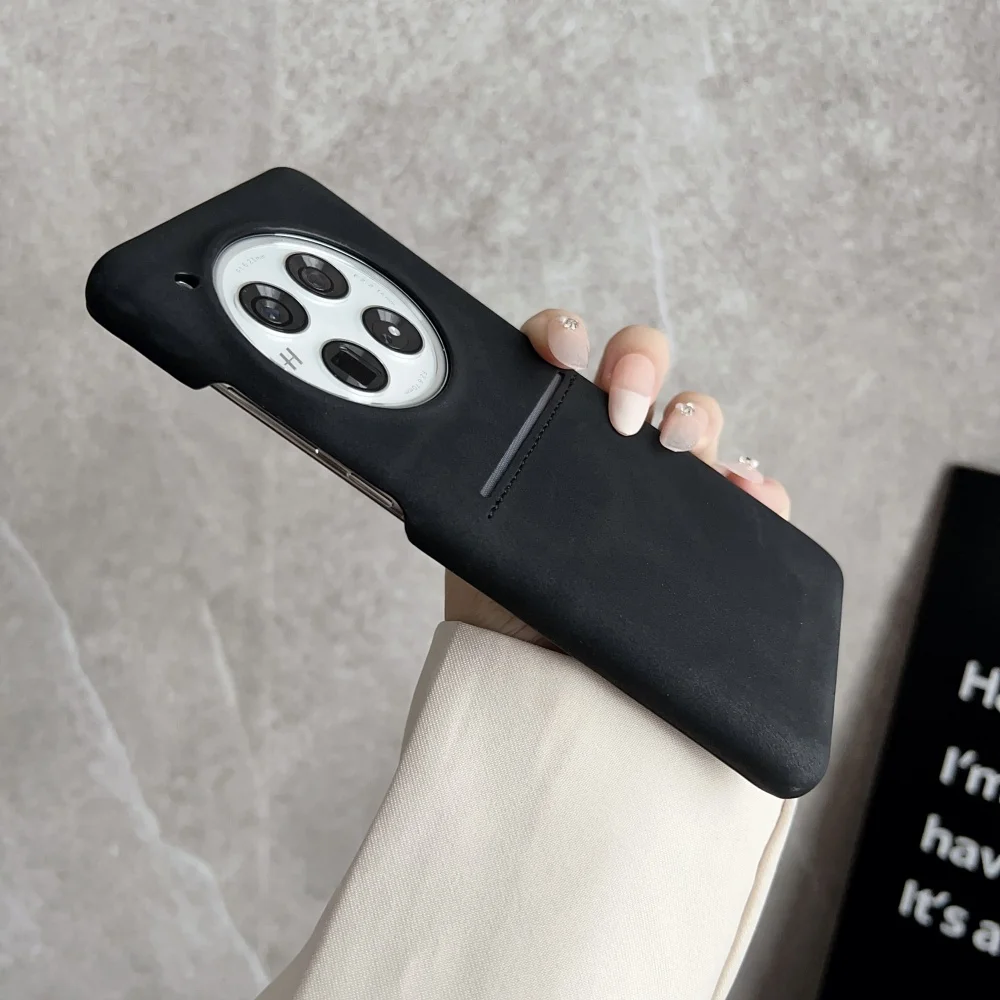 حريري جلد الغنم محفظة حمل بطاقات جراب هاتف ل OnePlus 13 13R 12 12R 11 11R ACE5 ACE2 ACE3Pro الأعمال غطاء مدرع مقاوم للصدمات