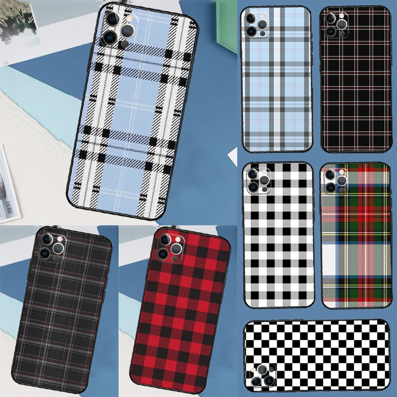 Plaid Pattern Stripes Case For Samsung Galaxy A32 A12 A22 A52 A35 A26 A16 A05 A55 A15 A54 A34 A14 A56 A36 A13 A53