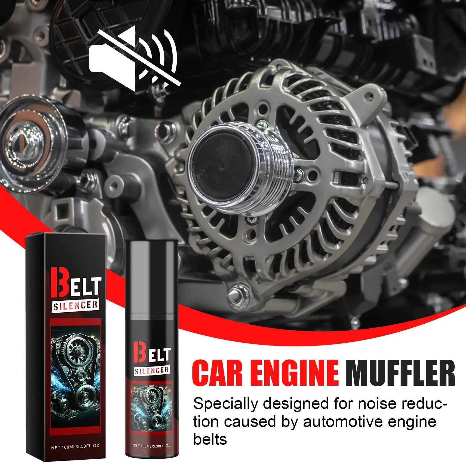 Car Belt Noise Spray Car Prolongs Belt Life Belt Noise Lubrication Car Maintenance Protection Friction Noise Elimination