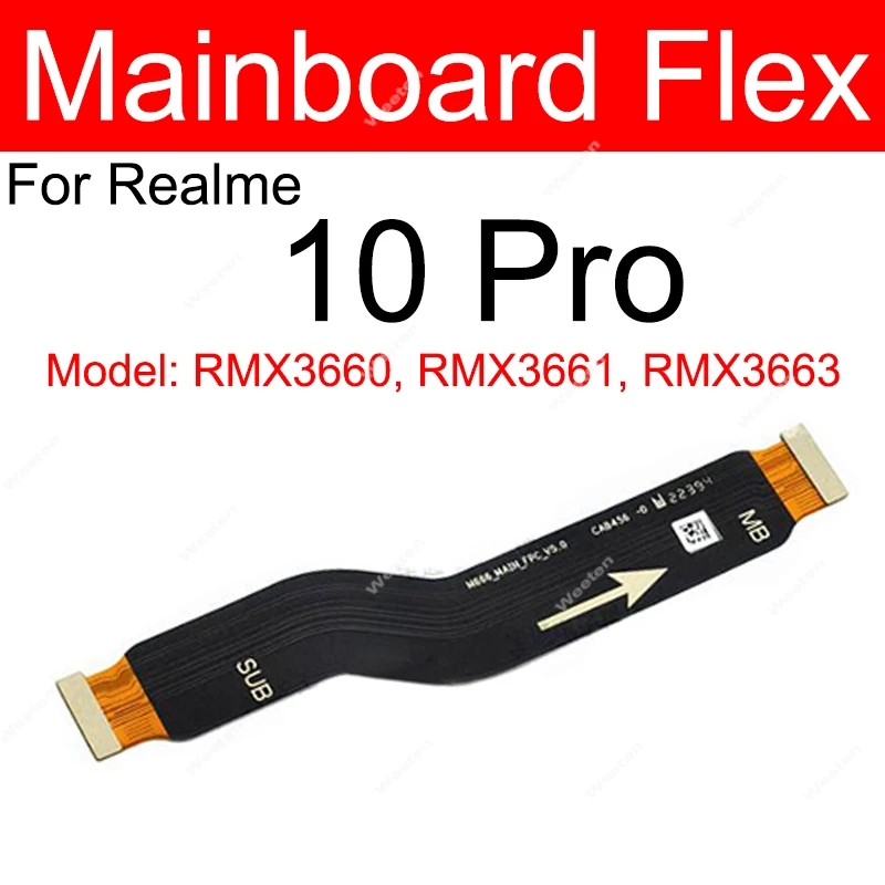 For Realme 10 11 Pro+ Plus 11X 5G Motherboard LCD Display Flex Ribbon Mainboard LCD Screen Flex Cable Parts