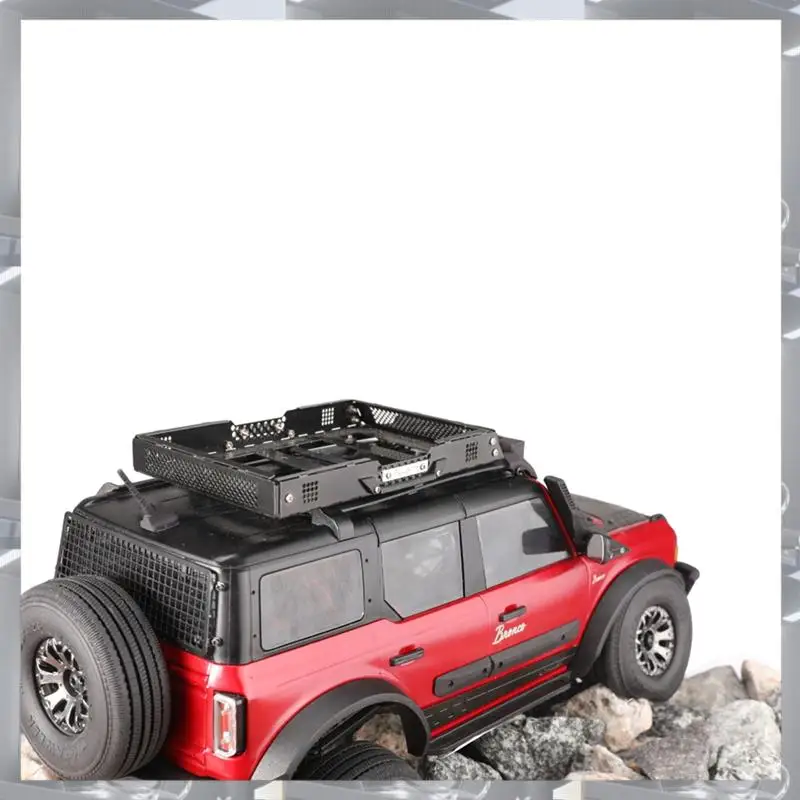 A84F-金属荷物キャリアルーフラック固定レール付きトラクサス TRX4M 1/18 RC クローラー車のアップグレードスペアパーツ