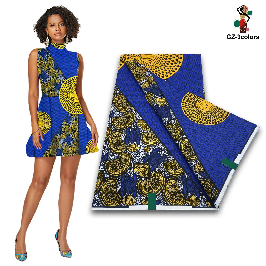 Imagem -03 - African Ankara Wax Print Fabric 100 Algodão Nigéria Tecido Macio para Festa e Vestir Jardas Alta Qualidade Mais Novo