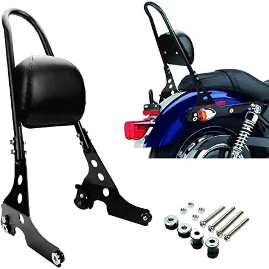 

Detachable Rear Passenger Backrest Sissy Bar Seat Pad for Sportster for XL883C XL883R XLH883 XLH1200 2004-2022for XL1200C XL120