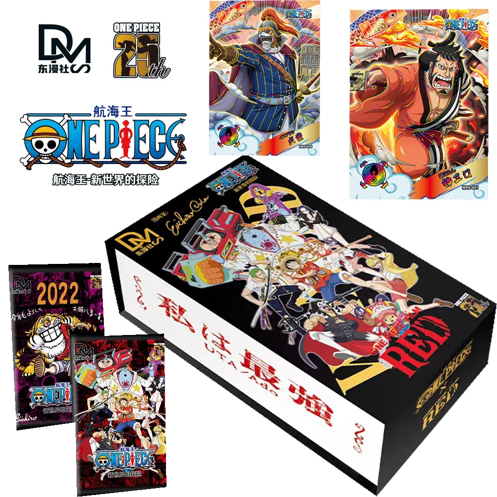 

Geninue One Piece Cards Collection for Children Exploration of The New World 25th Anniversary Edition Cards Toys Friends Gifts