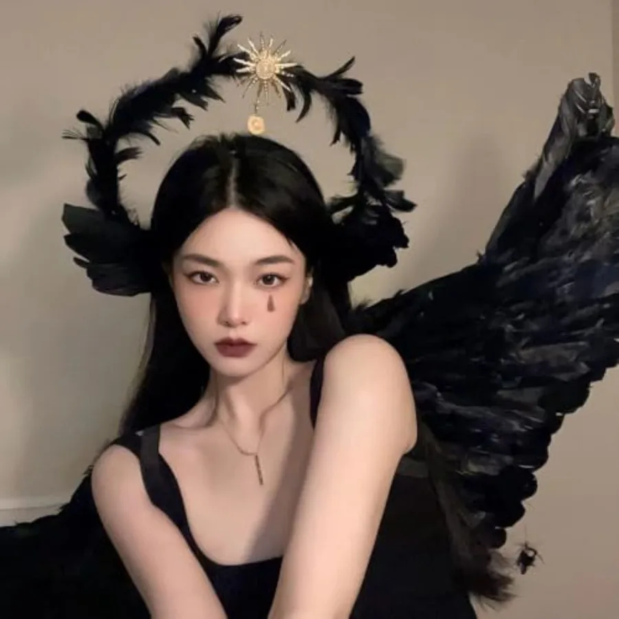 2 قطعة مشبك شعر ريشة سوداء ثلاثية الأبعاد ستيريو الغراب ريشة خوذة للنساء زي الهالوين التأثيري مرحلة الأداء الوصول إلى الشعر