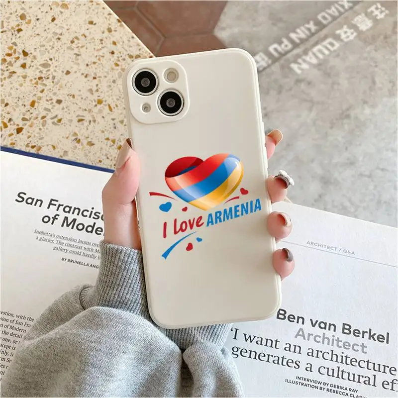 Armenia Armenians Flag Phone Case For Iphone 7 8 Plus X Xr Xs 11 12 13 Se2020 Mini 14 Pro Max Candy Case