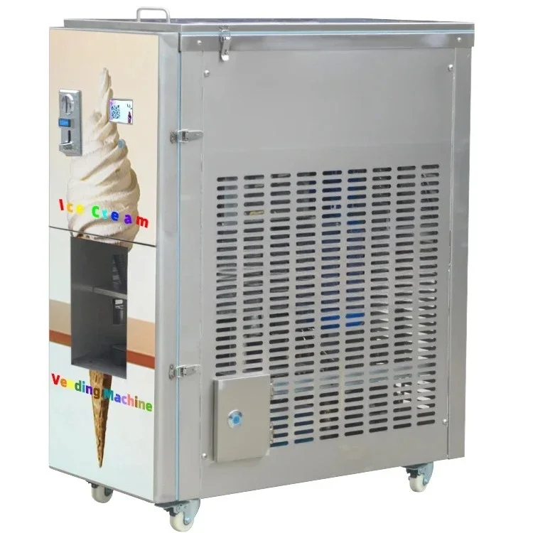 TTcommercial Automatic Coin Operated Mobile Soft Ice Cream Vending Machine For Sale