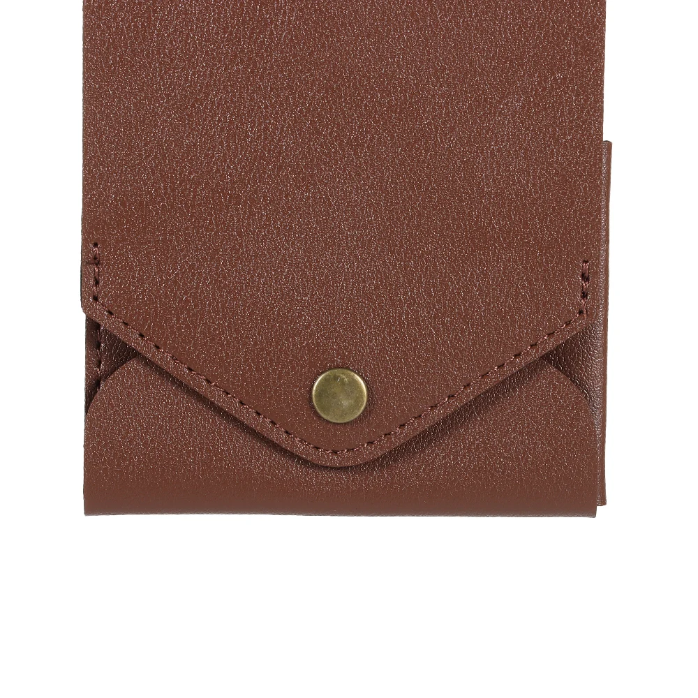 محفظة جديدة مقاومة للماء متعددة الوظائف مصنوعة يدويًا من جلد البولي يوريثان مدمجة بفتحة قلم ومحافظ للجيب الأمامي وحامل بطاقات للسفر #4