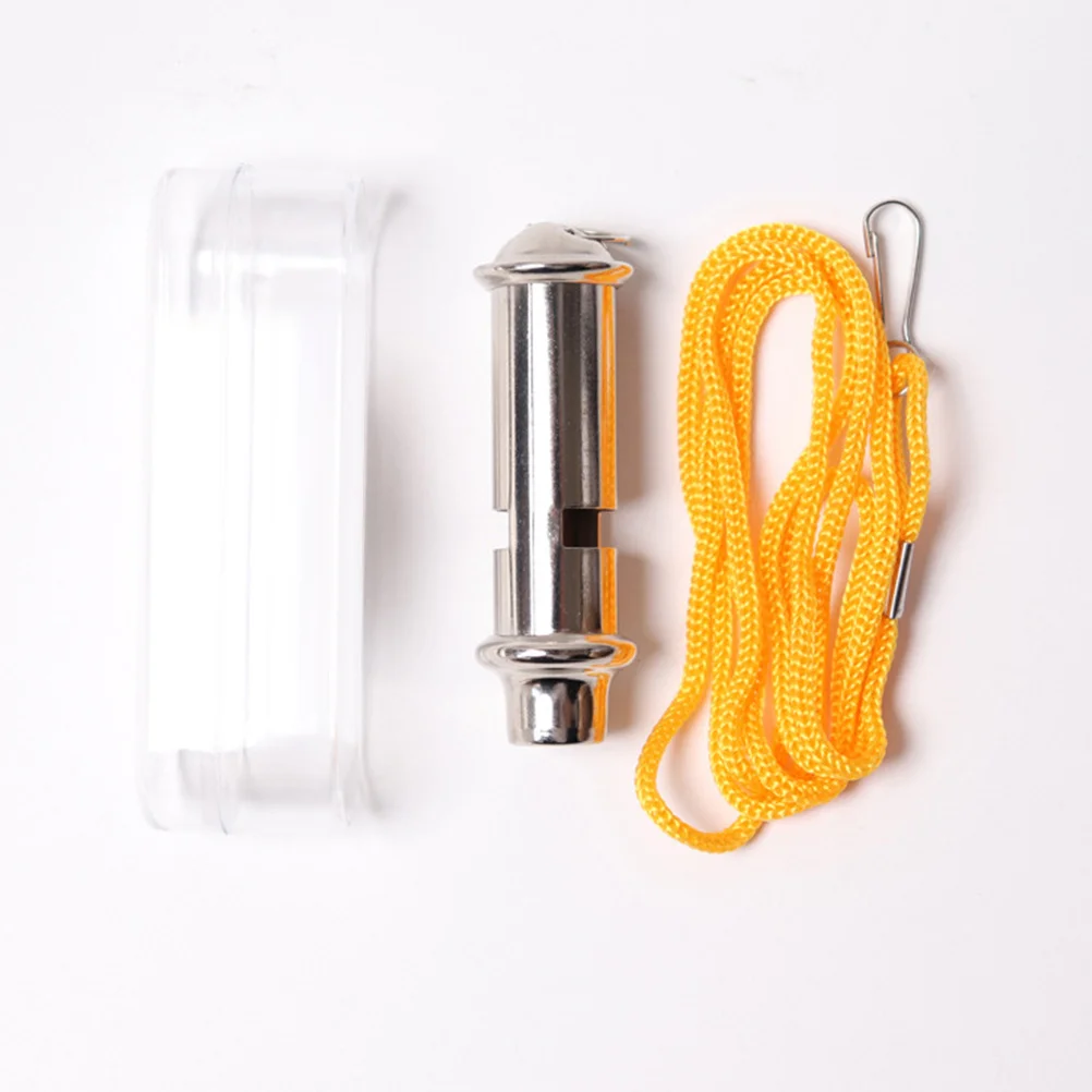 3 قطع من صفارة الفولاذ المقاوم للصدأ المحمولة لتدريب الحمام والرياضة والمساعدة في الهواء الطلق وحجم عالٍ وصوت واضح فضي وأصفر