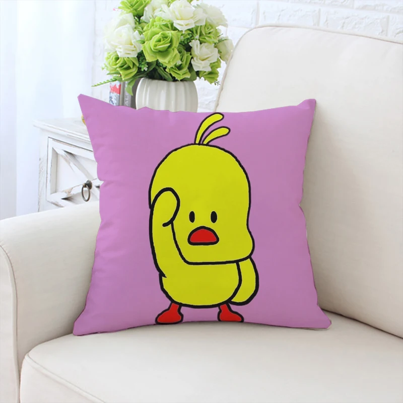 

Cushions Home Decor Little Yellow Duck Decorative Pillowcases 40x40 Car Decoration Pilow Cases Body Pillow Cover Cushion Covers