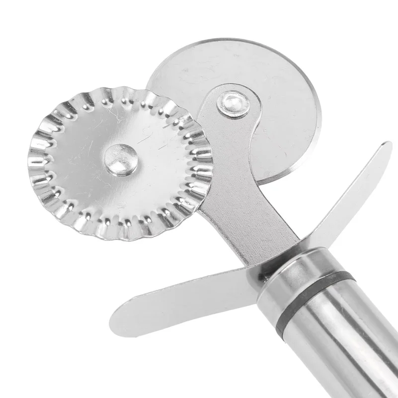 4Pcs Heavy Duty Stainless Steel Pizza Cutter Wheel Sharp Roller Design for Effortless Pizza Pastry Waffle Cutting Ergonomic