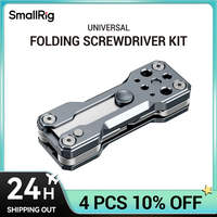 SmallRig Folding Screwdriver Kit Wrench Set Portable Hand Tool Set 4 Allen Wrenches 2.5, 3, 4, 3/16, 1 flat screwdriver  2495