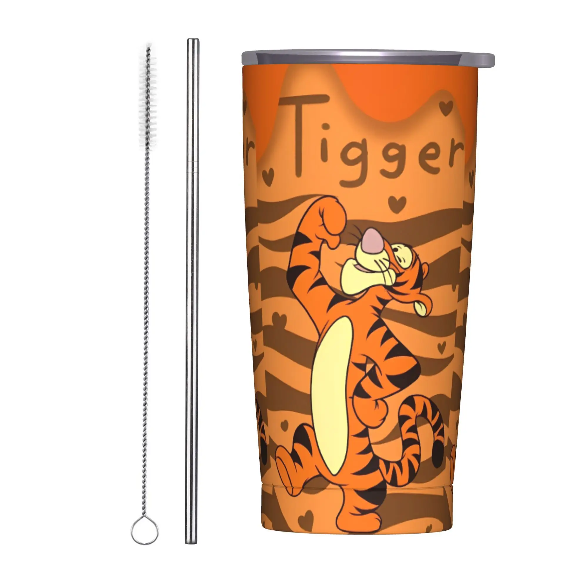 

Tiger Winnie The Pooh 20oz Tumbler Stainless Steel Double Wall Vacuum Insulated Mug Cups With Straw
