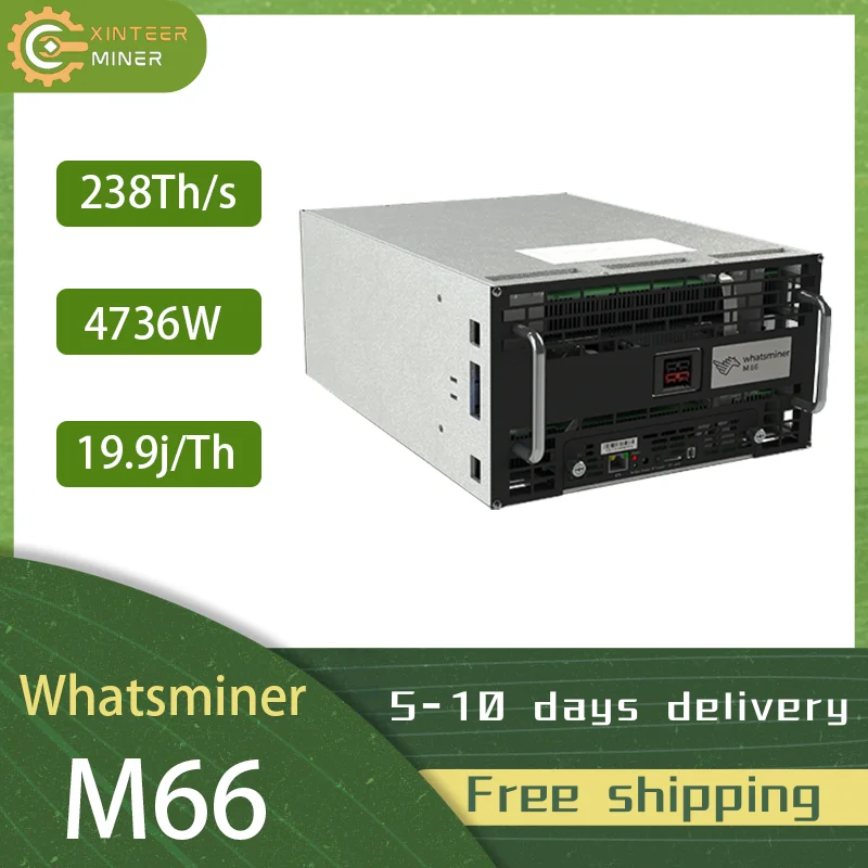 New WhatsMiner M66 238T Free Shipping