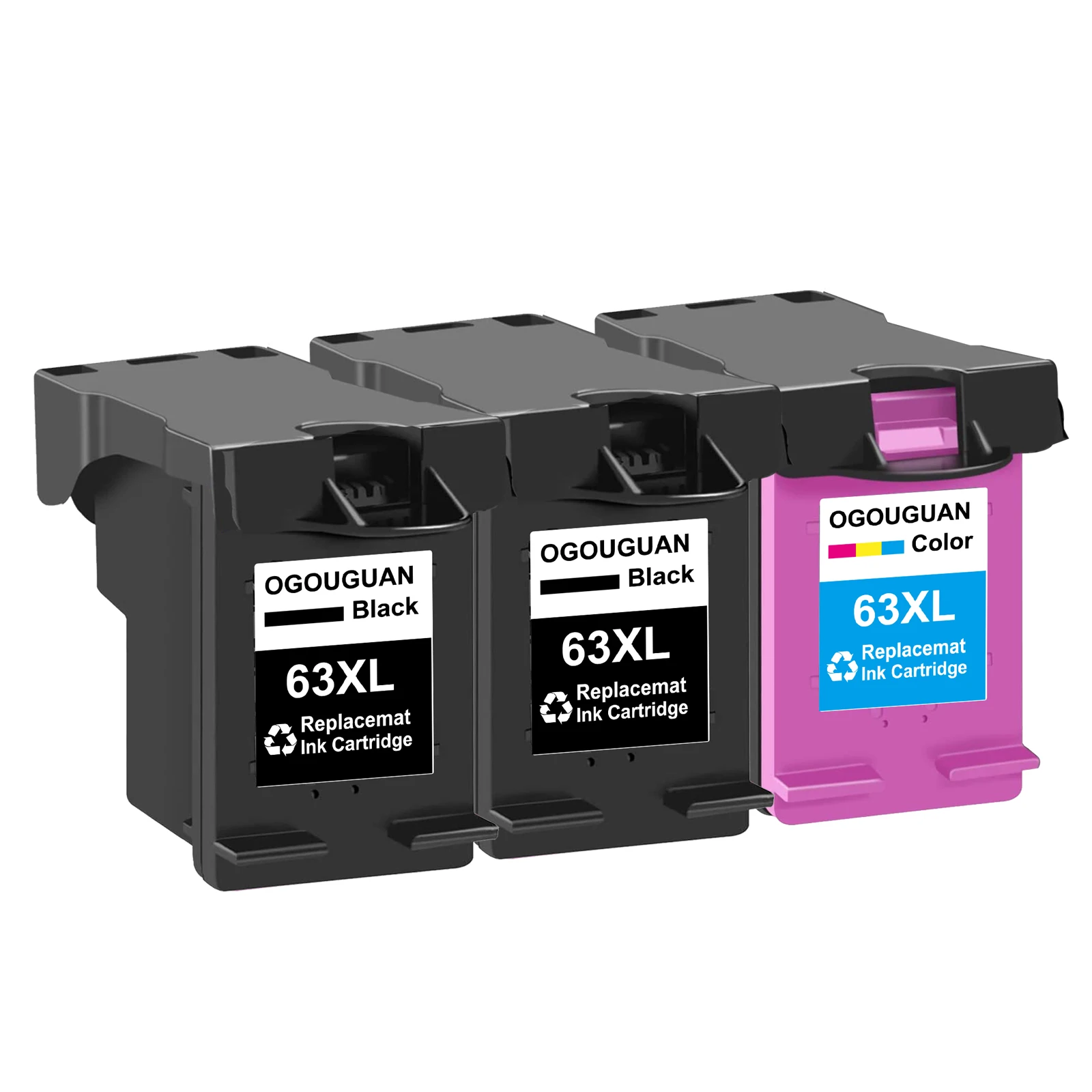 

OGOUGUAN Compatible Ink Cartridge HP 63 63XL For 3830 5255 5258 4520 4512 4513 4516 1112 1110 3630 3632 3634 2130 2132