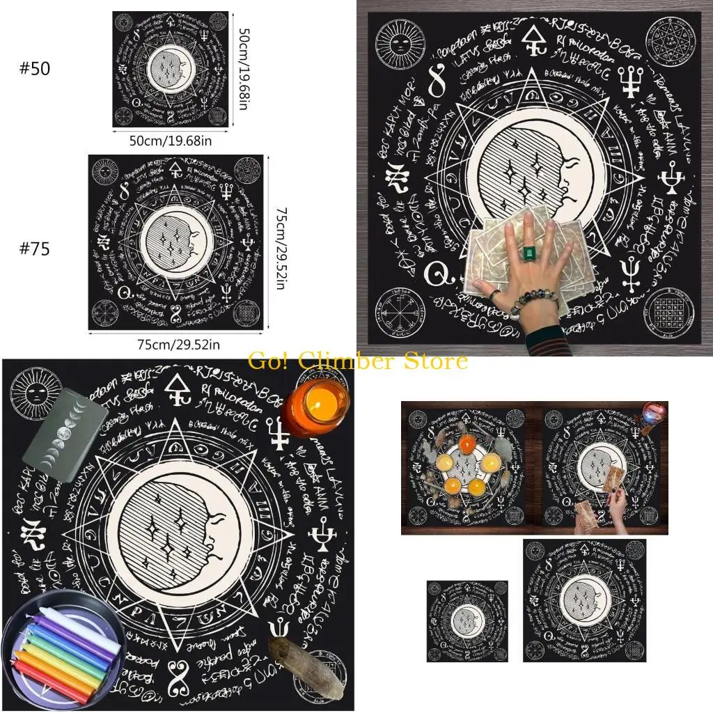 

Q84C Tarots Tarots Tablecloth Divination Tablation Cover Astrology Oracles Board Game Mat