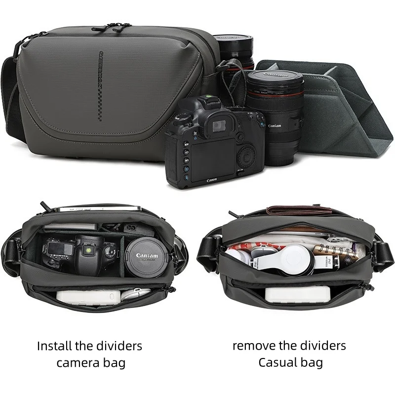 camera sling bag Waterproof Photography Crossbody Camera bag with tripod holder DSLR/SLR/mirrorless camera Shoulder Bag