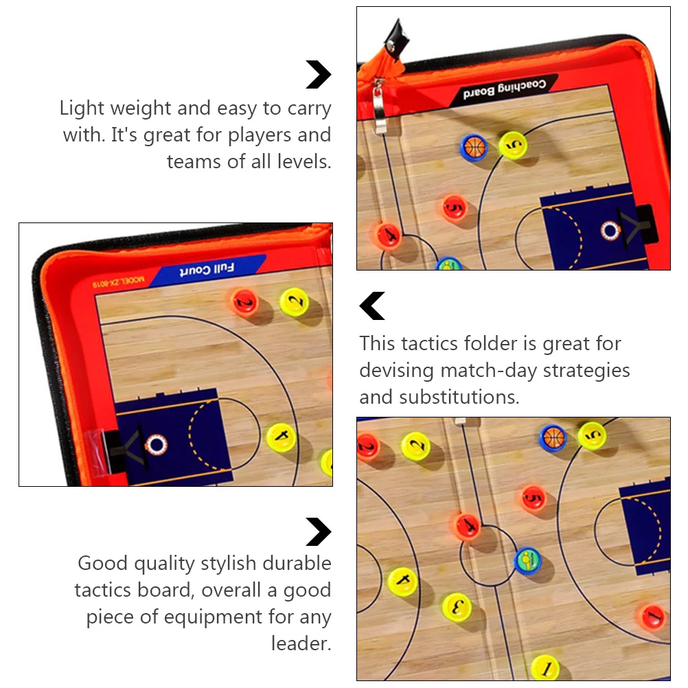 Magnetic Basketball Gear Playbook Practice Pvc Clipboard