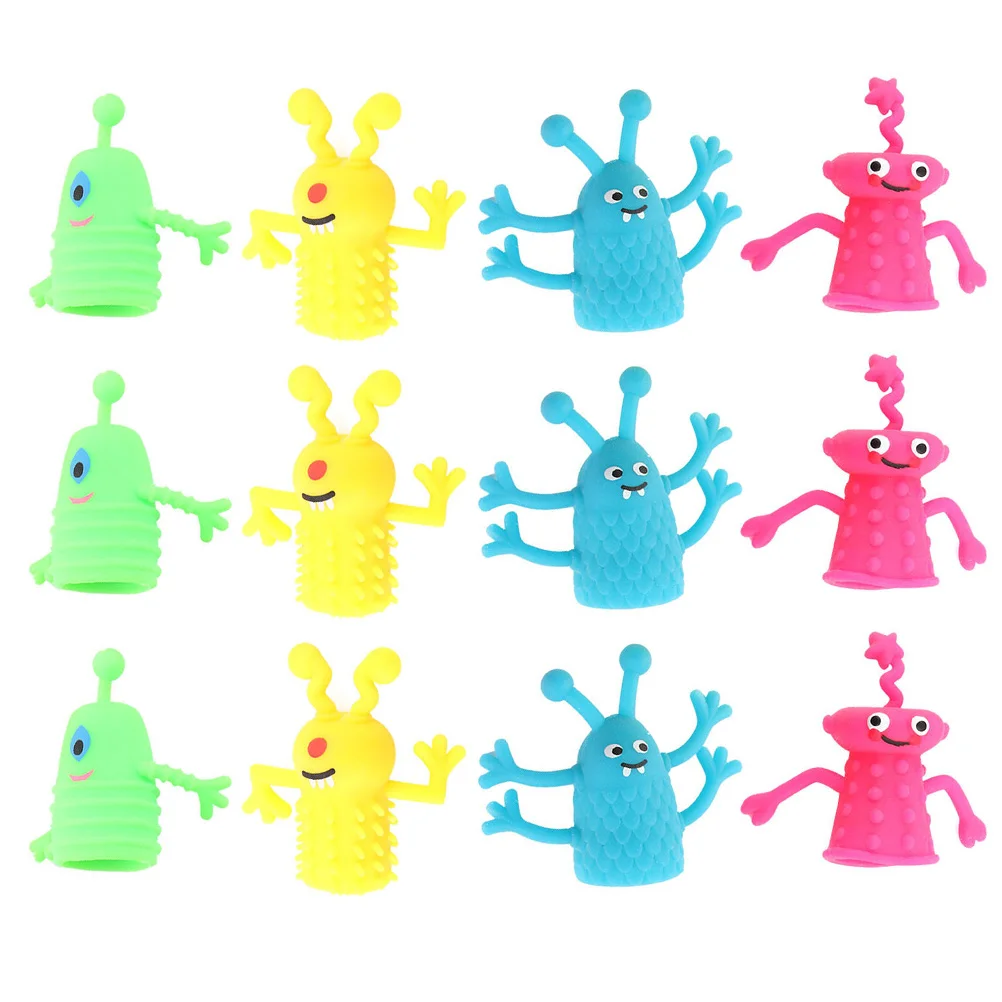 

Colourful TPR Plastic Cute Mini Animal Monster Finger Dolls Children Finger Puppet Toys Parents Storytelling Props