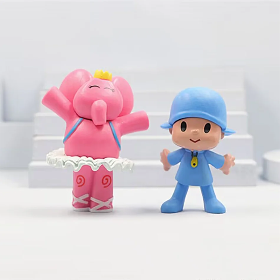 애니메이션 만화 포코요 루라 졸린 새 액션 피규어 장난감 피유유 플라스틱 케이크 장식 인형 엘리 파토 PVC 모델 피규어