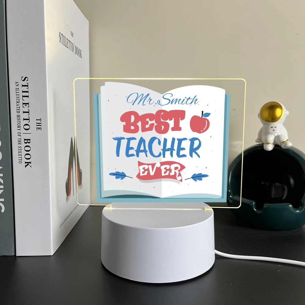 

1 interesting personalized customized light sign teacher Customized Name: Lantern Night Light Anniversary Gift, Birthday Gift