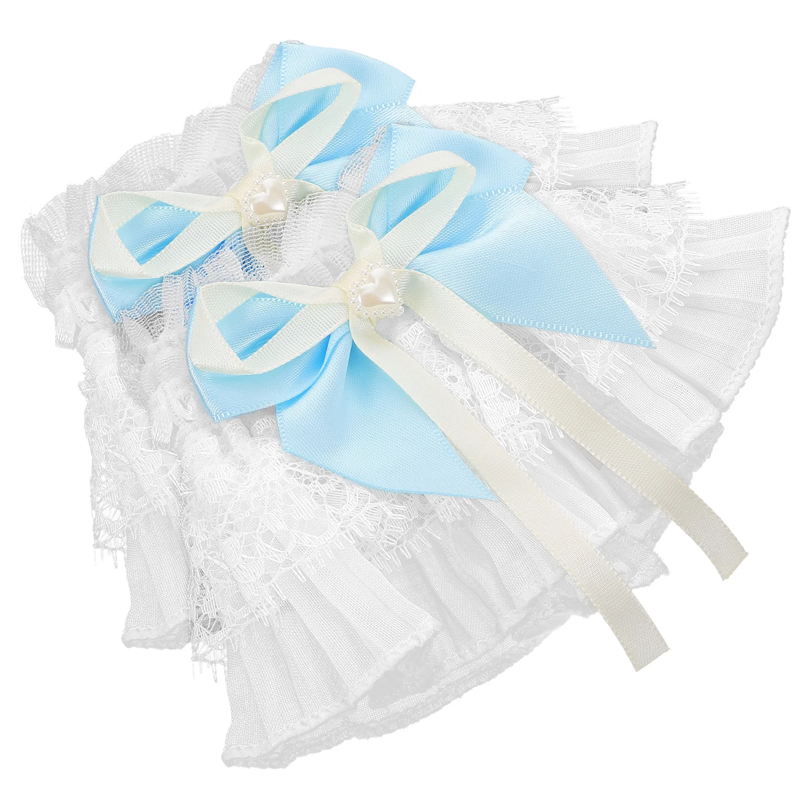 1 زوج الدانتيل الأصفاد المعصم الأزهار اكسسوارات الزفاف الزفاف تكدرت اليد الأكمام مطاطا سوار المرأة تصميم أنيق