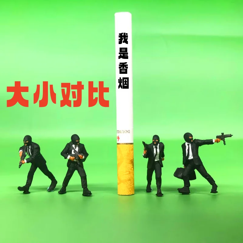 1/64 بدلة أغطية الرأس الجندي المصغر نموذج دمية بحجم الجيب تمثال على سطح الطاولة قطعة عرض مشهد الديوراما