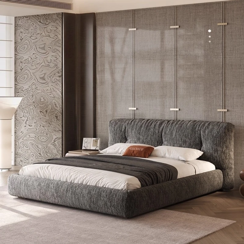 

Luxury Chenier Italian Minimalism Double Bed King Size Beds Full Bed With Mattress Marriage Bed 180x200cm Can Be Customized