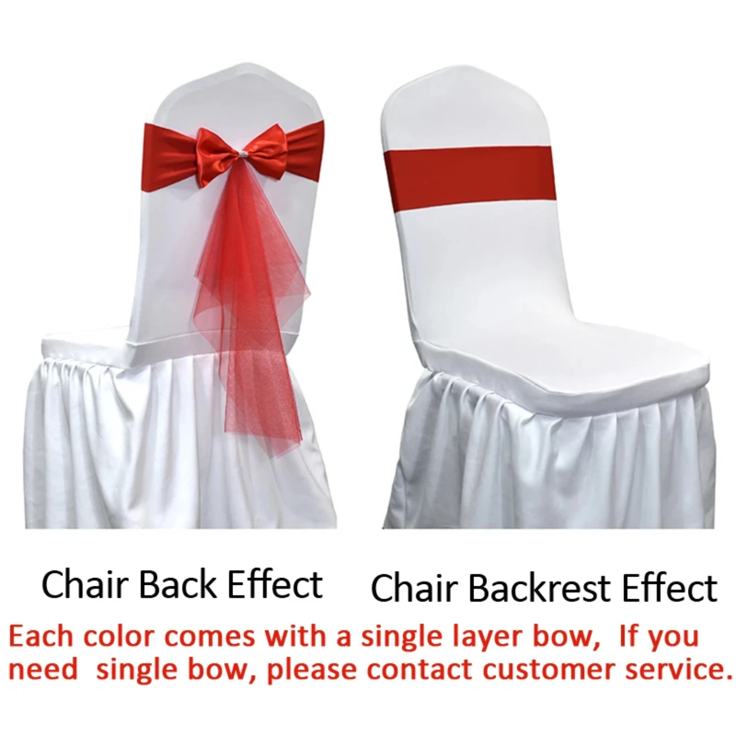 

25pcs Spandex Chair Sashes with Gauze Wedding Lycra Chair Band Stretch Chair Bows Banquet Party Event Decoration Supplies