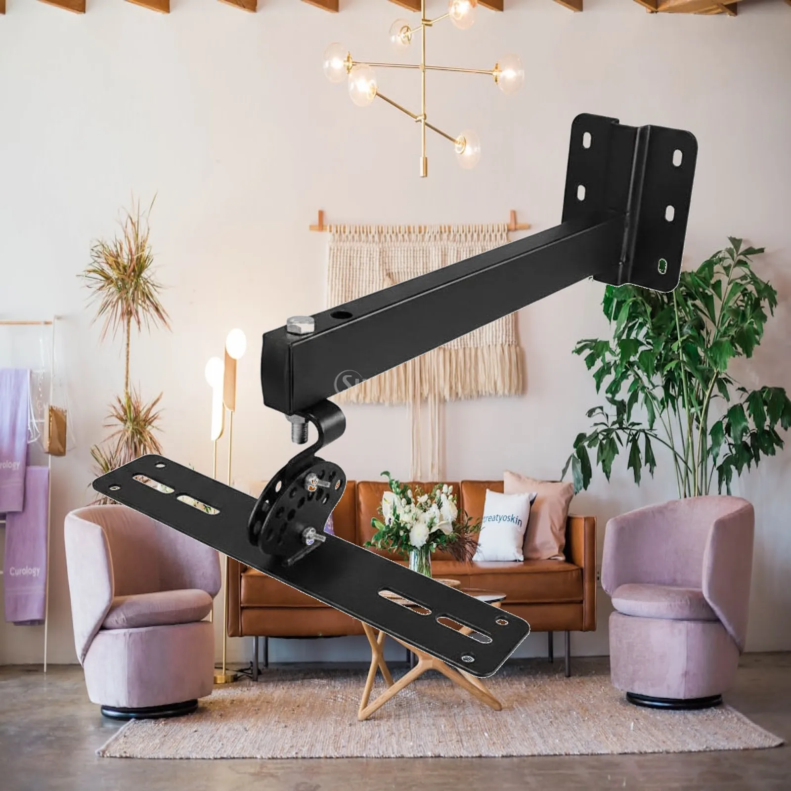 Heavy Duty Audio Support Bracket Speaker Wall Mount Bracket Reinforced Swivel Hanger for KTV Stage and Music Venues