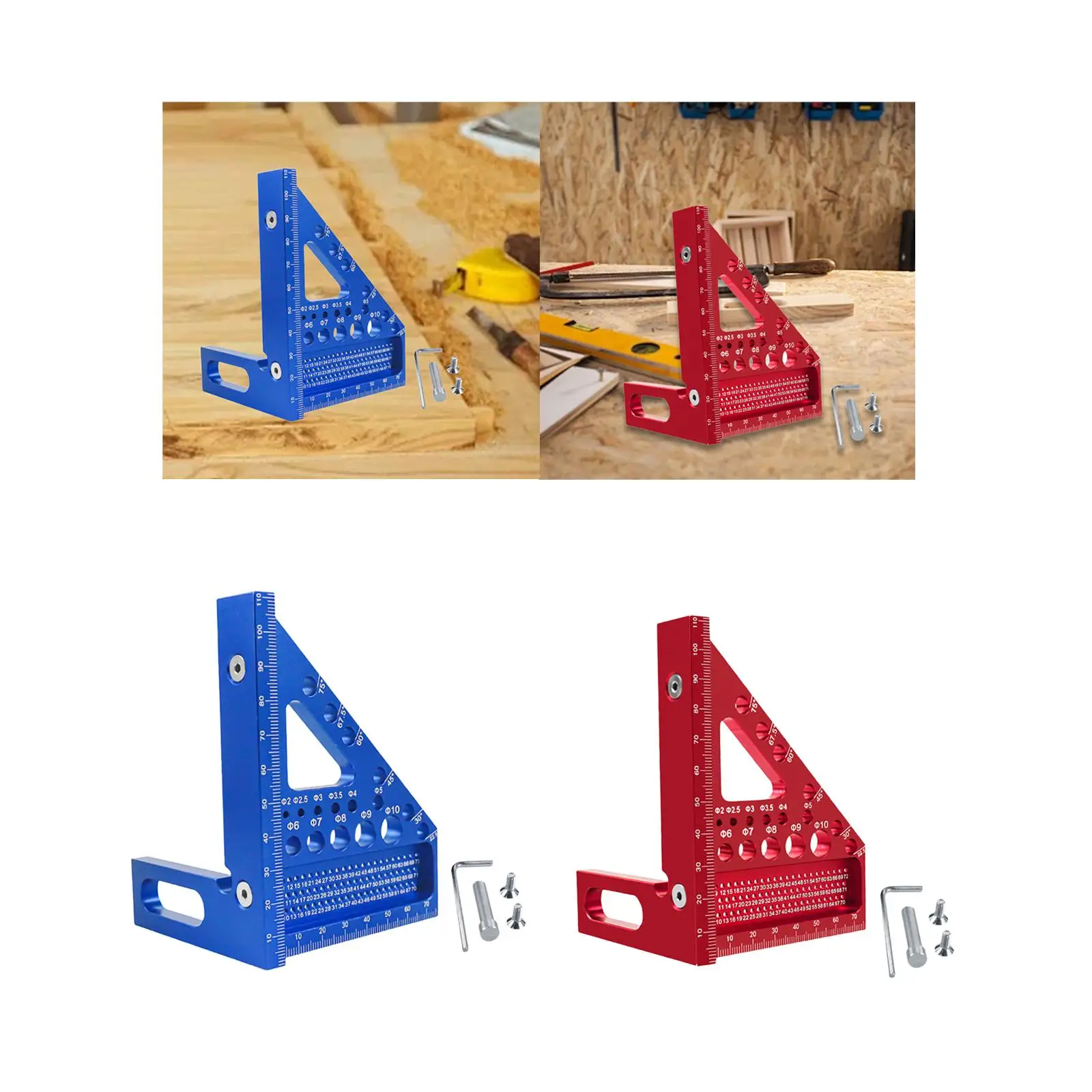 Multi Angle 3D Measuring Ruler, High Precision Layout Measuring Tool,