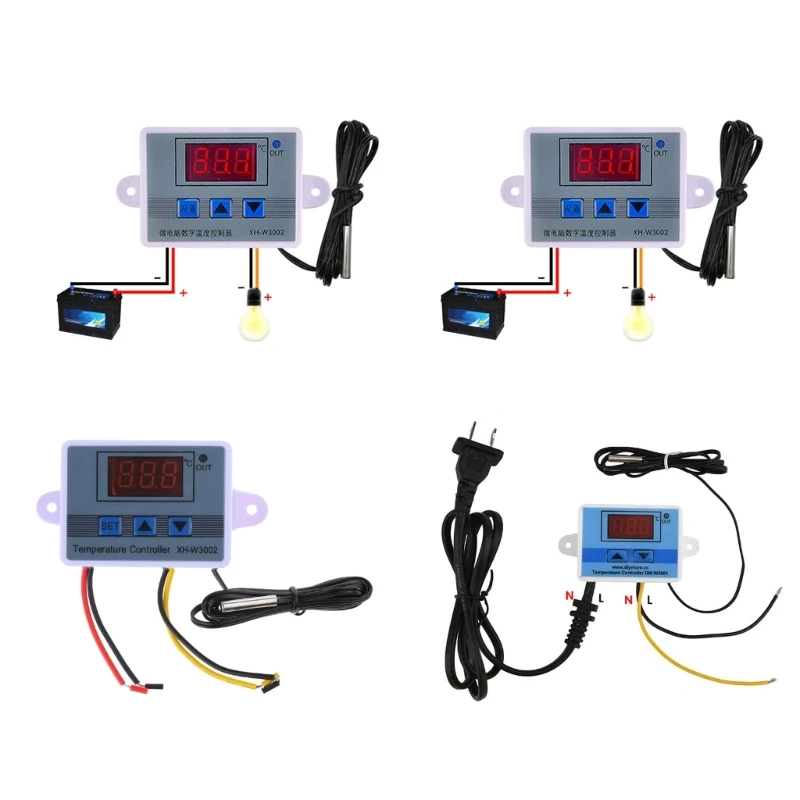 

Digital Temperature Controller Pre-Wire Thermostat with 2-Stage Outlet Thermostat Heating and Cooling Modes