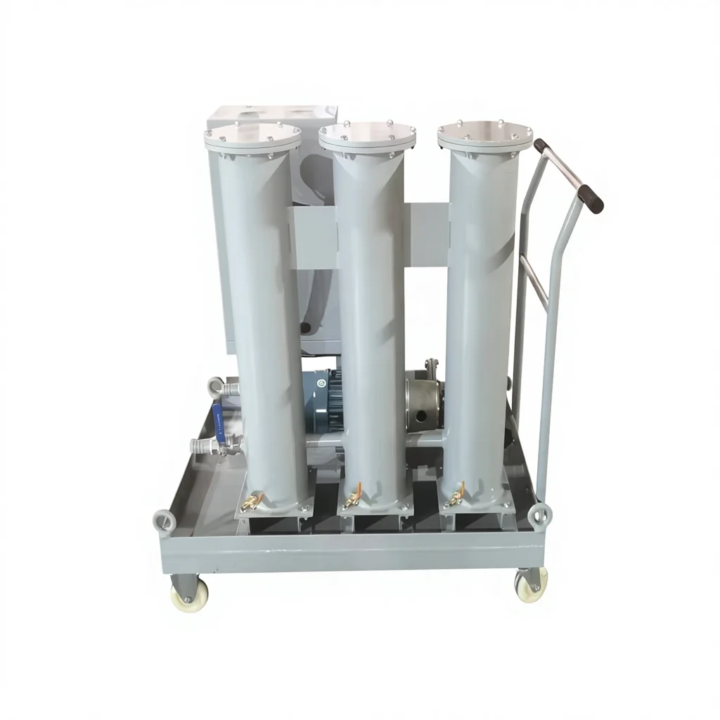 Versatile Vacuum Oil Purification Trolley for High Water Content Oil Products with Efficient Removal of Colloids and Sludge