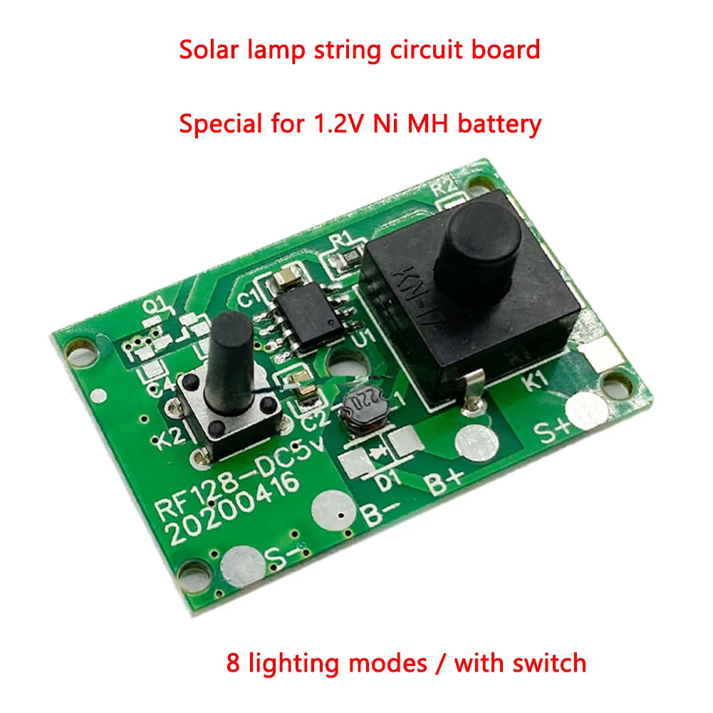 1.2V Solar Lamp Board Panel Control Replacement Sensor Solar String Light Controller Circuit Switch Module DIY Kits