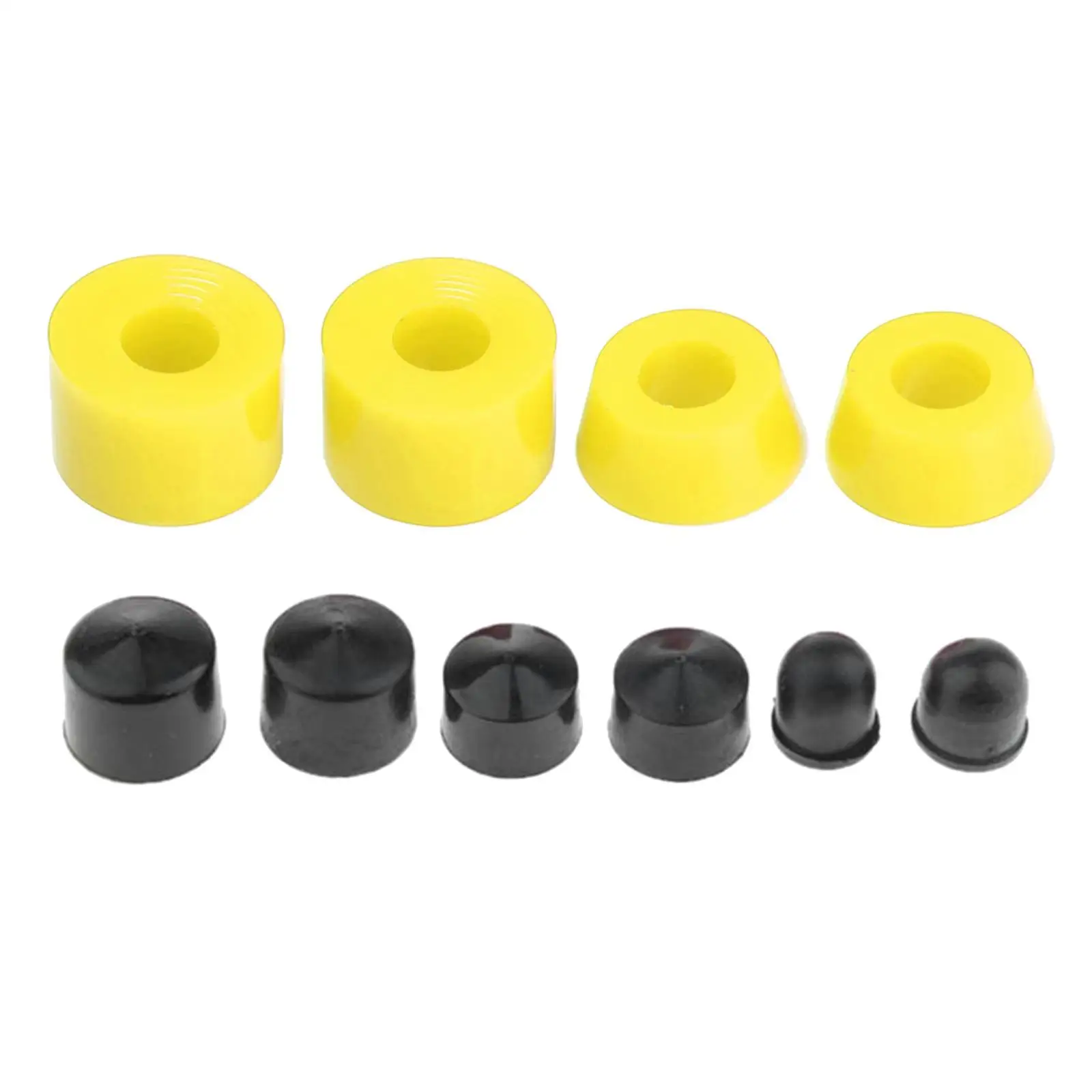 مجموعة جلبة لوح التزلج من البولي يوريثان، مجموعة أكواب شاحنة ممتصة للصدمات، أجزاء لوح تزلج ناعمة مقاومة للاهتراء لألواح التزلج واللوح الطويل