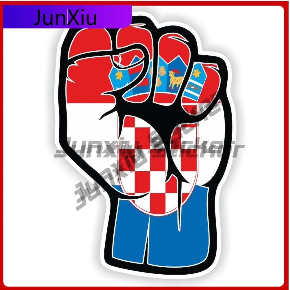 

Croatia Flag Fist Hand Sige Vinyl Sticker Anti Scratch Custom Decals And Graphics Truck Camper Decals For Motorcycles V 125 Moto