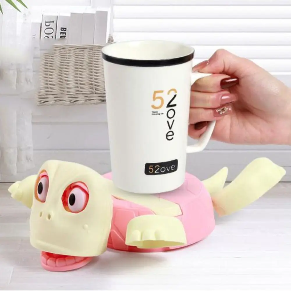 

DIY Assembly Turtle Cell Phone Bracket Press ABS Panicked Turtle Coaster Mug Holder Funny Expression Turtle Cup Pad Quirky Toys