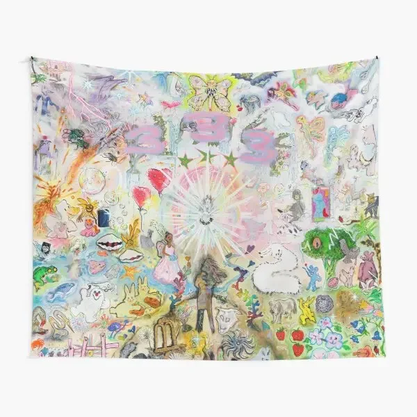 333 Bladee Album Cover  Tapestry Hanging Blanket Beautiful Room Home Mat Colored Decoration Bedroom Wall Bedspread Living