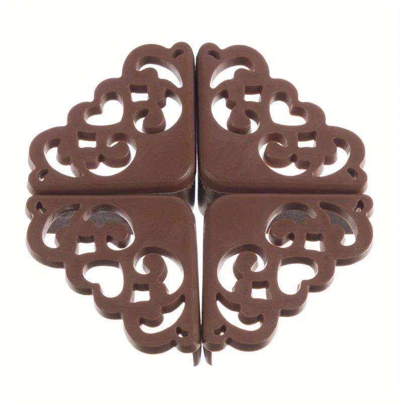 4 قطع/وحدة واقيات زوايا رائعة بنمط الزهور - واقيات حافة متينة مقاومة للأطفال لمكاتب الطاولة - تعزيز سلامة المنزل