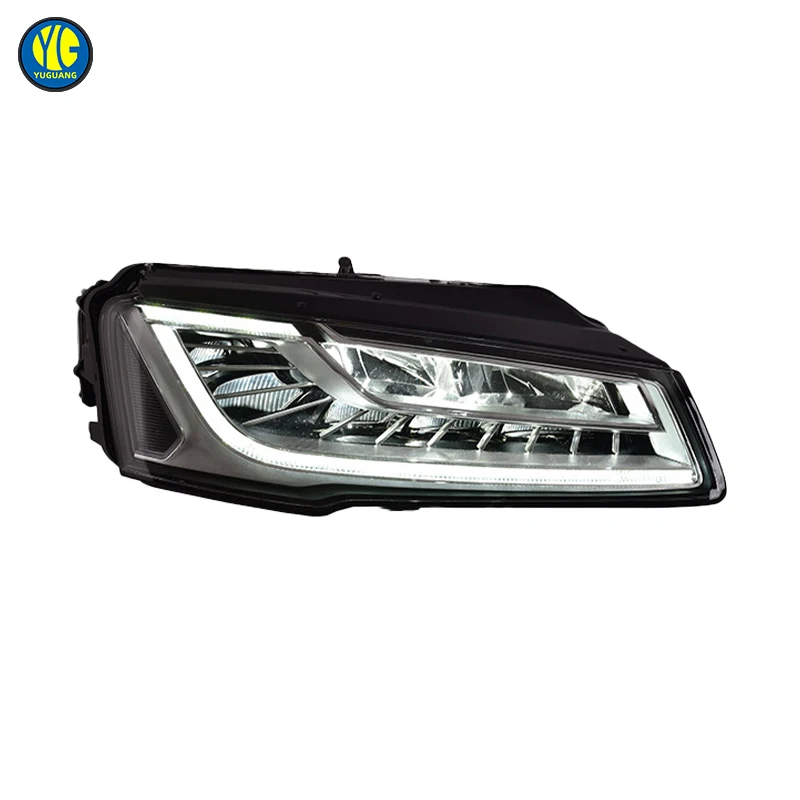For Audi A8 D4 2014 2017 Car Accessories LED Headlights Durable Modified DRL Audi S8 D4 Style Head Lamps Front 3 Lens