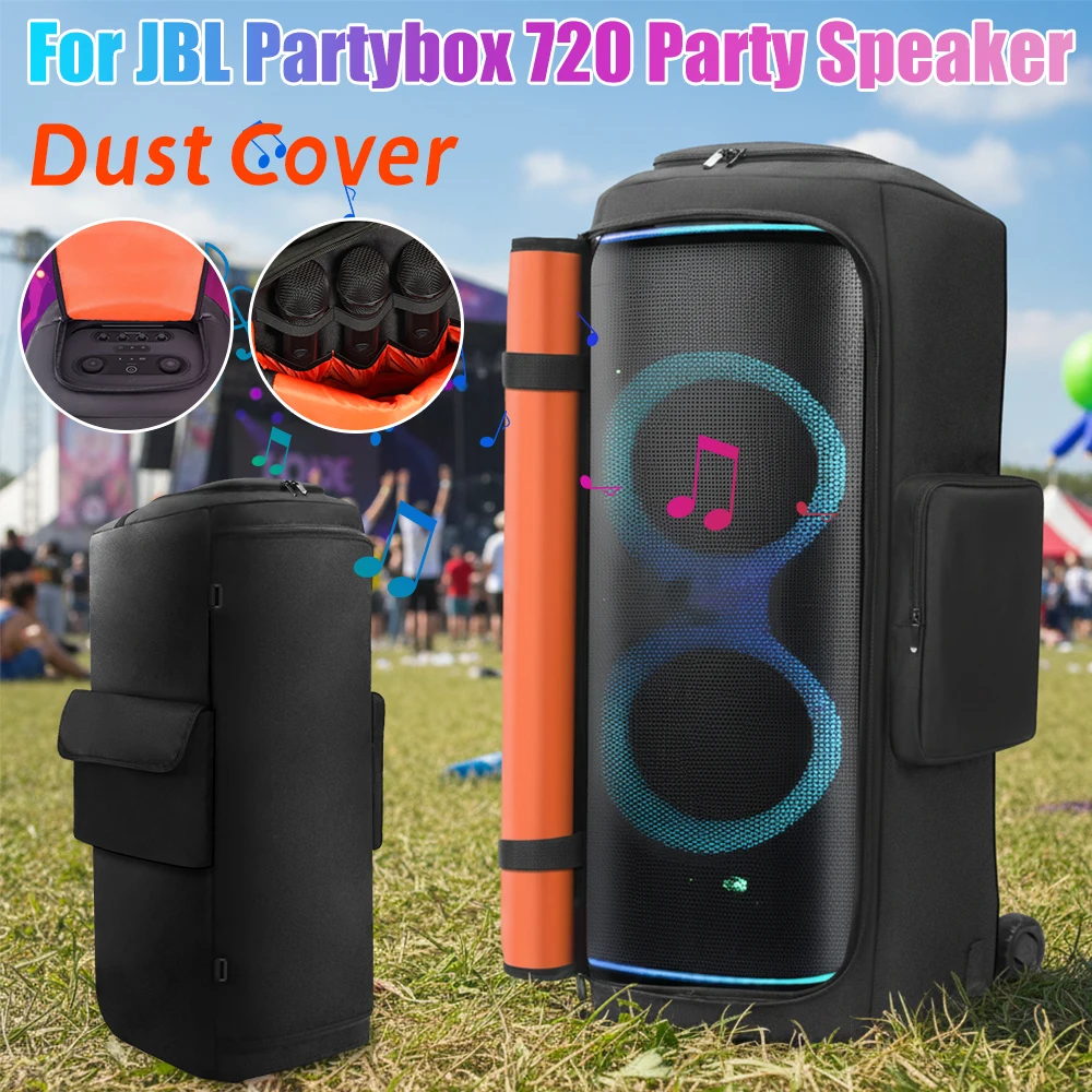 

Защитный чехол для колонки JBL Partybox 720 с мягкой подкладкой, противоскользящий, двусторонний, износостойкий, для хранения и путешествий на открытом воздухе