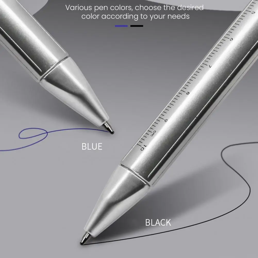 Precision Measuring Gel Pen Vernier Caliper Gel Pen Set Retractable Ballpoint Pens with Metric Ruler Shock-proof for Office