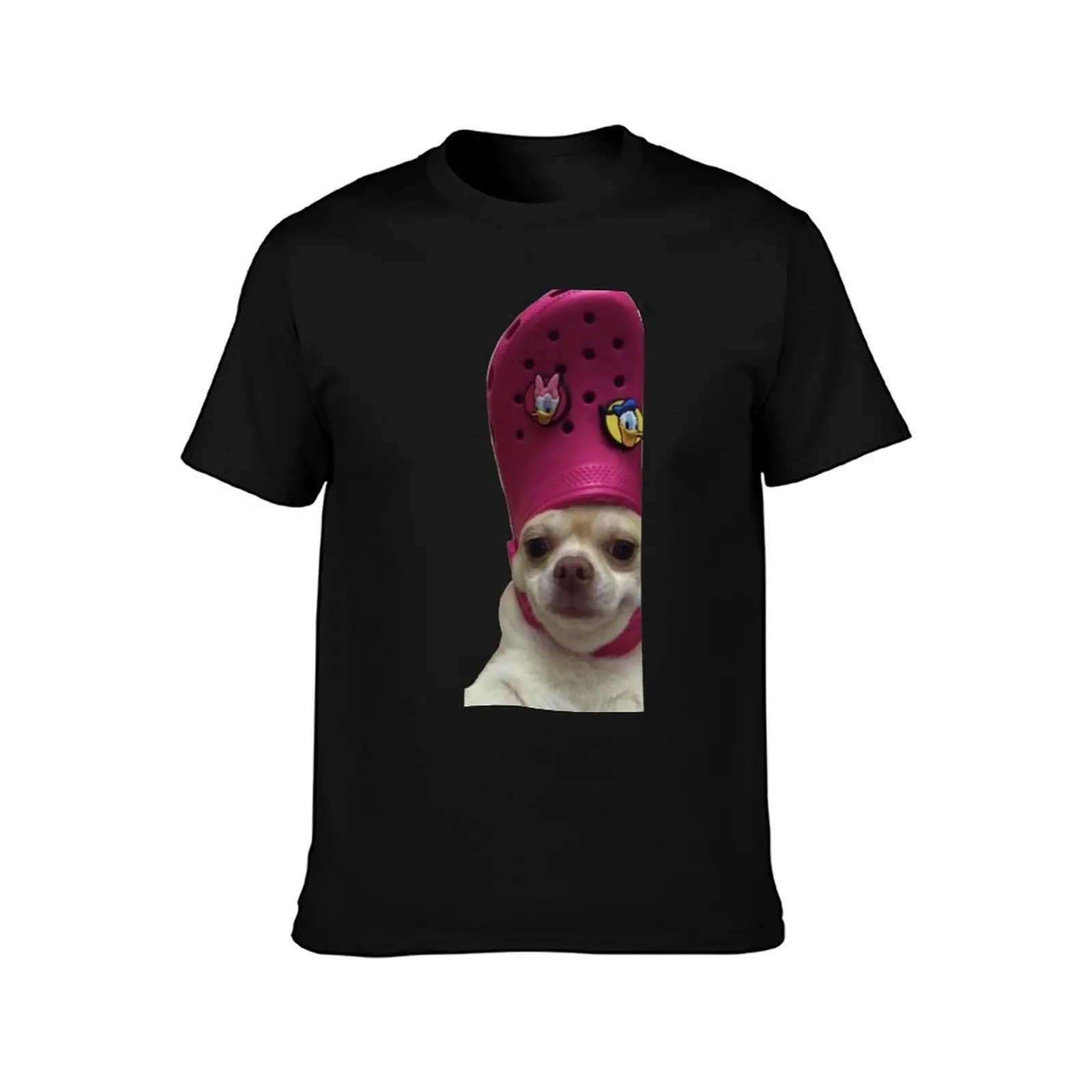 Dog Wearing a Croc T-Shirt Holiday Party for Men T-Shirt