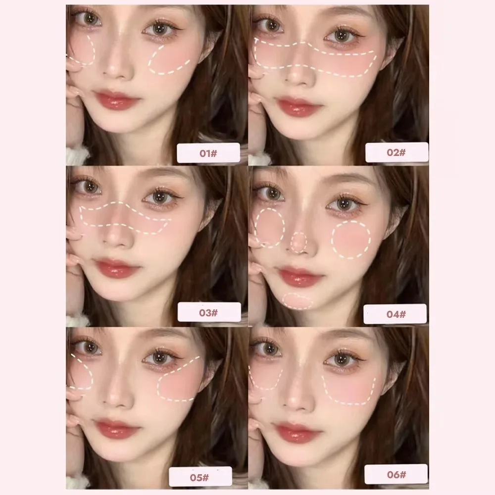 Natural Air Feeling Cream Blusher Swelling Color Matte Cheek Blush Cream Girlish Blush Long-Lasting Powder Blusher