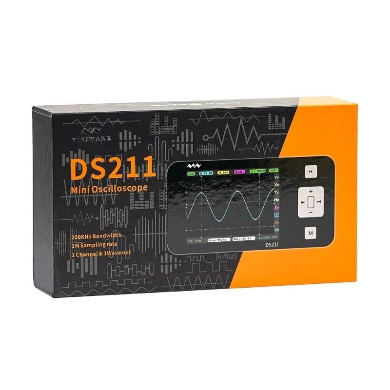 

DS211 Mini Digital Oscilloscope LED Display Hardware Maintenance RS232 RS485, I2C CAN Software-debugging Inspection