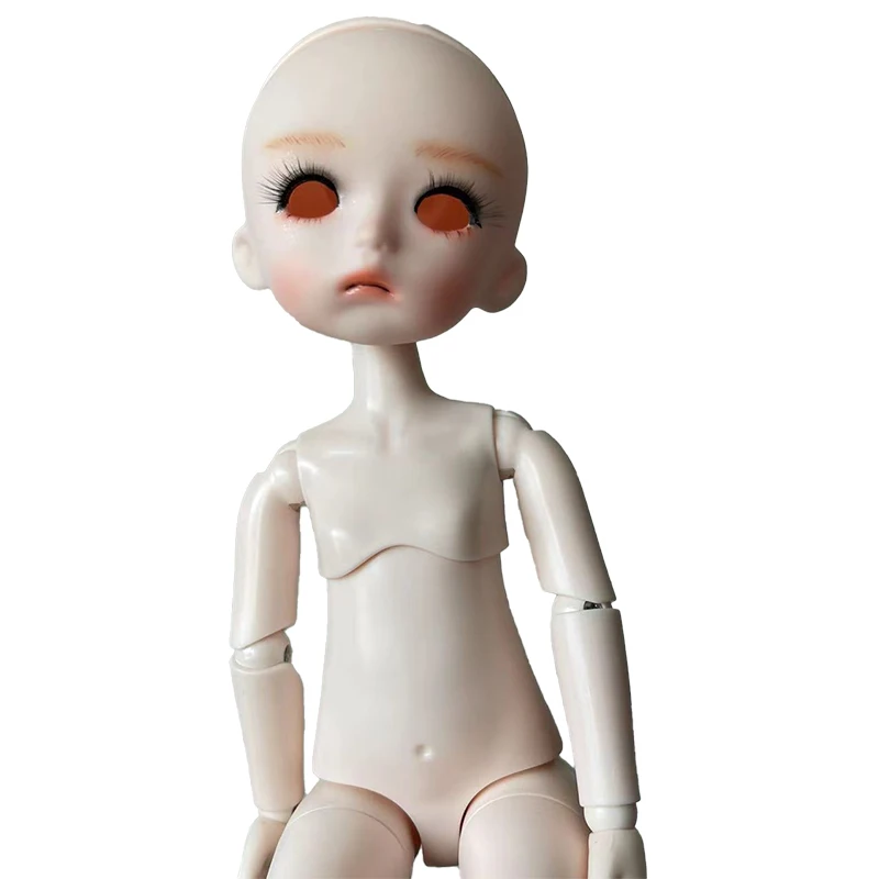 28cm White / Pink Skin 1/6 Bjd Doll Mechanical Joint Body Makeup Doll Head Kids Girls Doll Toy Gift